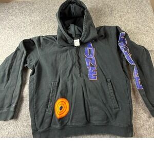 Nike Space Jam Legacy Hoodie Sweatshirt Mens Large Black Pullover Slightly Faded